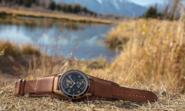 Montblanc mountain adventures leather watch