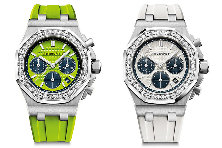 Audemars Piguet lady watch silver and yellow green