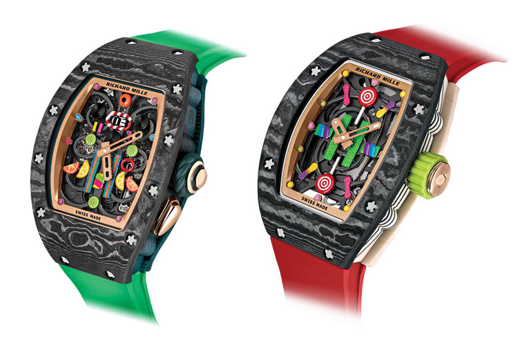 Richard Mille green and red watches