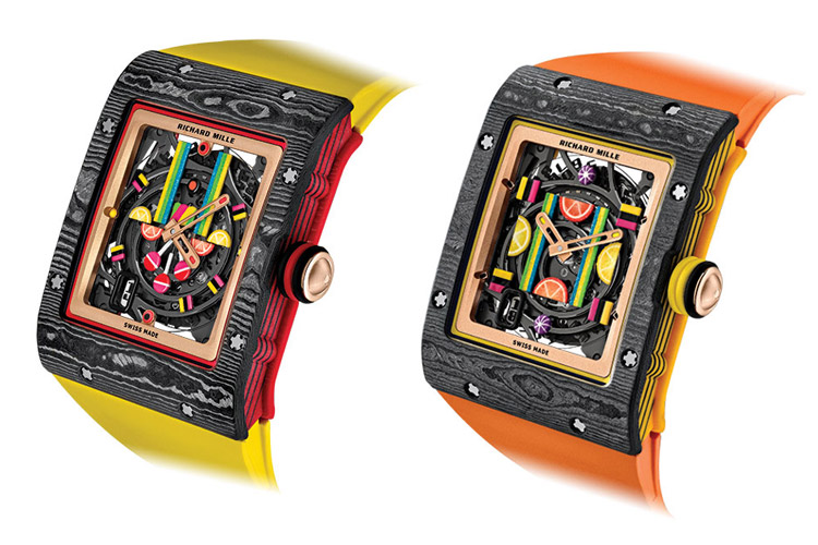 Richard Mille yellow and orange watches