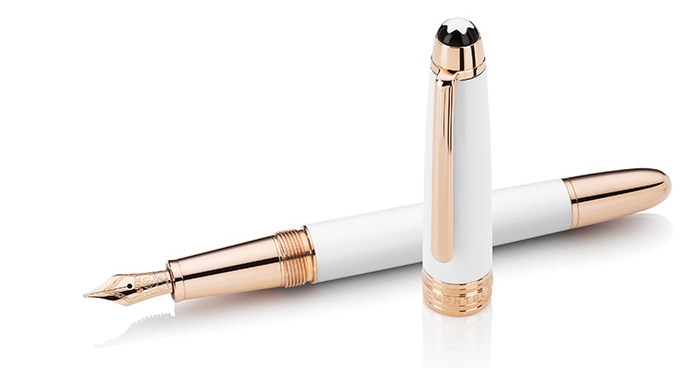 Montblanc white Meisterstück pen