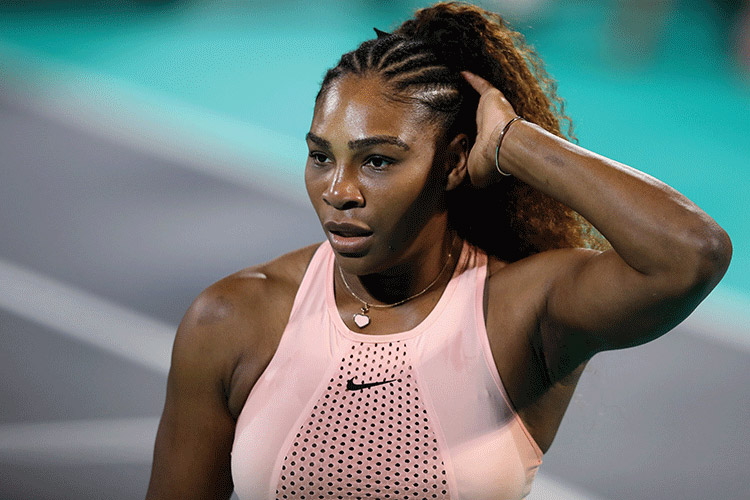 Serena Williams sports Chopard on court